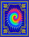 Vibrant Rainbow Spiral Swirl Rug