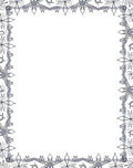 Gray Starburst Geometric Border Rug