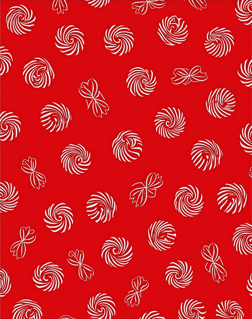 Crimson Swirl Bow Scatter Rug