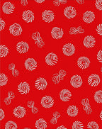 Crimson Swirl Bow Scatter Rug