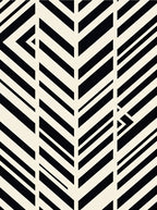 Monochromatic Modern Geometric Stripe Rug