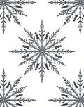 Silver Snowflake Repeating Ornament Rug