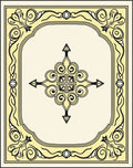 Yellow Ornate Medallion Scroll Rug