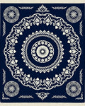 Midnight Blue Intricate Medallion Rug