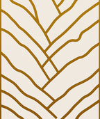 Golden Ochre Wavy Lines Rug
