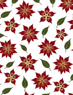 Deep Red Golden Petal Bloom Rug