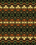 Tribal Ochre Green Medallion Blanket Rug