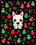 Cute Dog Christmas Ornaments Snowflakes Rug