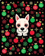 Cute Dog Christmas Ornaments Snowflakes Rug