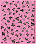 Pink Holly Leaf Snowflake Scatter Rug