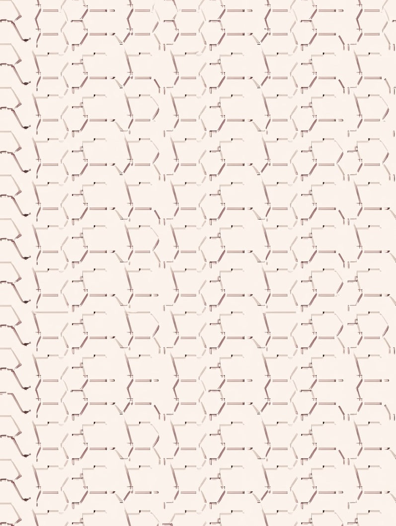Subtle Blush Geometric Hexagonal Texture Rug