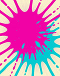 Vibrant Pink Splash Burst Print Rug