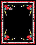 Whimsical Santa Sleigh Star Red Rug