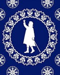 Royal Blue Figure Mandala Rug