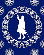 Royal Blue Figure Mandala Rug