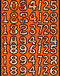 Bold Orange Number Grid Rug