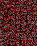 Bold Red Swirls Abstract Harmony Rug