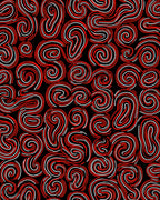 Bold Red Swirls Abstract Harmony Rug