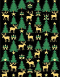 Golden Deer Forest Stars Rug
