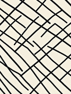 Abstract Black Linear Intersecting Rug
