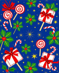 Red White Blue Christmas Lollipop Gift Rug