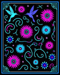 Vibrant Hummingbirds and Flowers Collection Rug