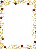 Golden Swirl Red Orb Border Rug