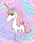 Pastel Pink Unicorn Swirls Rug