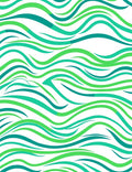 Jade And Emerald Wavy Stripes Rug