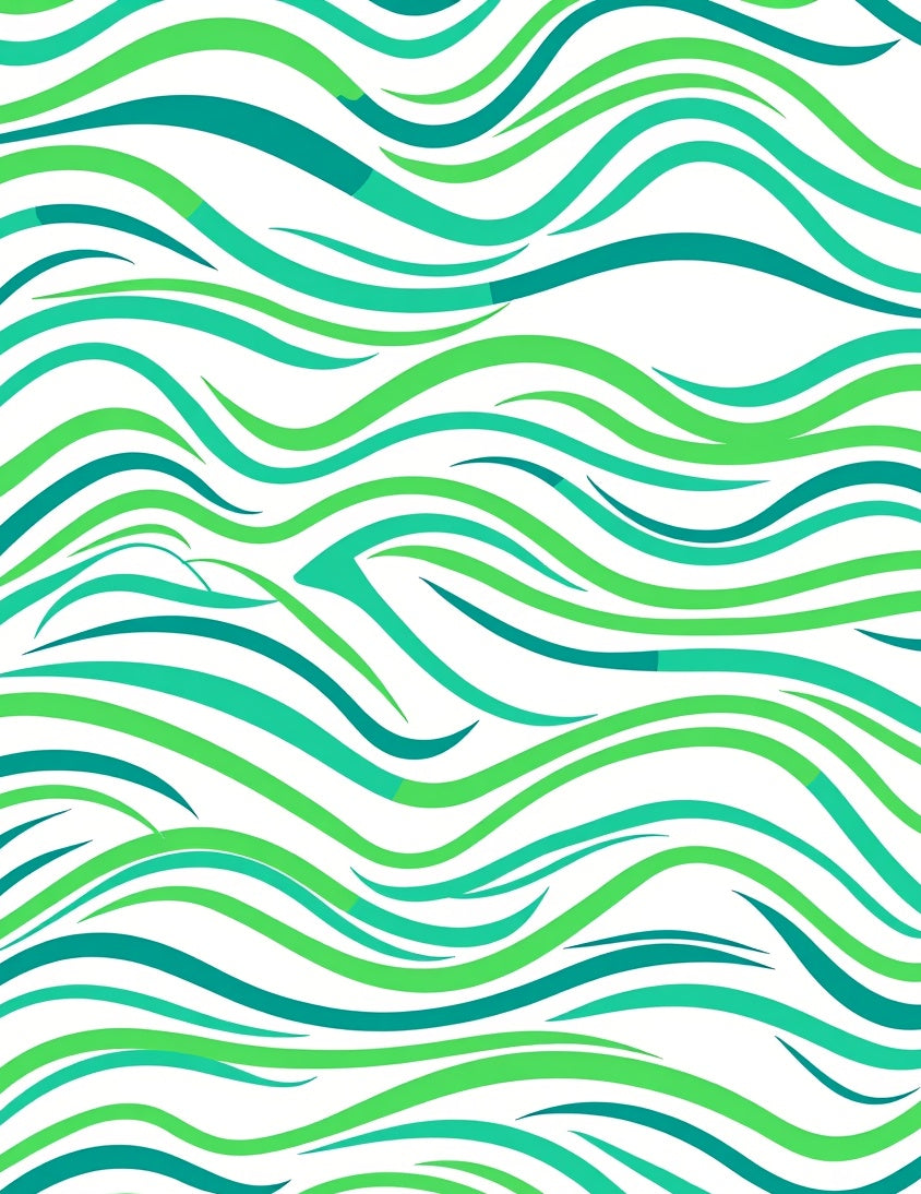 Jade And Emerald Wavy Stripes Rug