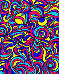 Vibrant Psychedelic Swirls Rug