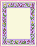 Lavender Floral Daisy Border Rug