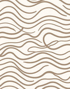 Earthy Cream Wavy Stripe Organic Rug