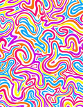 Vibrant Swirl Abstract Color Ribbons Rug