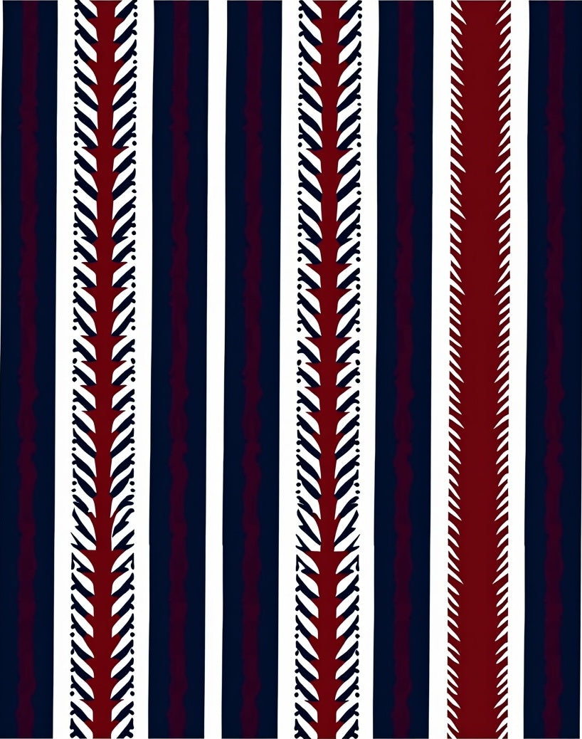 Crimson White Navy Vertical Stripe Accent Rug