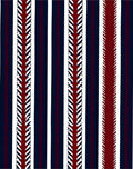 Crimson White Navy Vertical Stripe Accent Rug