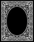 Classic White Floral Oval Frame Rug