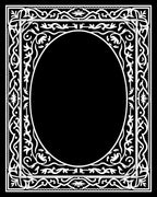 Classic White Floral Oval Frame Rug