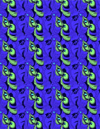 Vibrant Blue Green Peacock Feather Art Rug