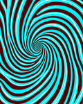 Turquoise White Swirl Spiral Abstract Rug