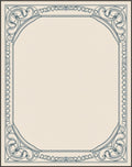 Art Nouveau Cream Navy Swirl Frame Rug