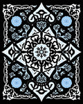 Frosted Ice Snowflake Mandala Rug