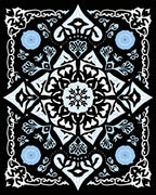 Frosted Ice Snowflake Mandala Rug