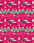 Christmas Trees Trucks Holiday Border Rug