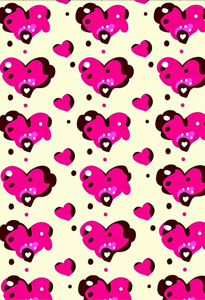 Hot Pink Layered Heart Scatter Rug