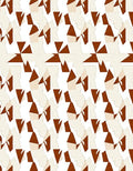 Rust Geometric Abstract Collage Rug