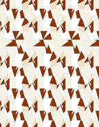 Rust Geometric Abstract Collage Rug