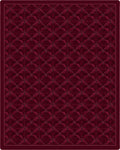 Deep Burgundy Embossed Diamond Quilt Rug