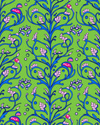 Whimsical Pink Floral Vine Rug