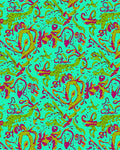 Aqua Scribble Abstract Jumble Art Rug